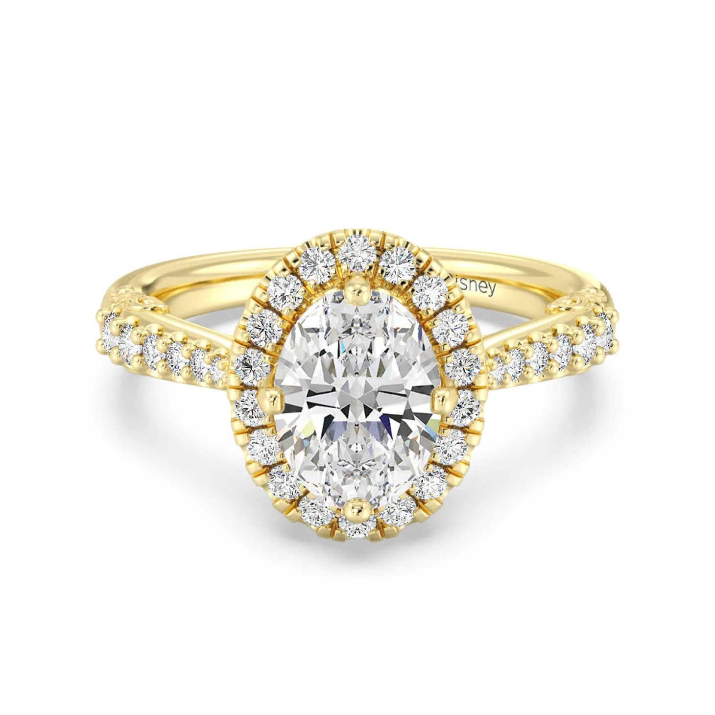 Enchanted Star Lab Grown Diamond 14K Gold Aurora Halo Engagement Ring