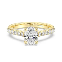 Enchanted Star Lab Grown Diamond 14K Gold Aurora Engagement Ring with Hidden Accent Details