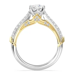 Enchanted Star Lab Grown Diamond 14K Gold Aurora Double Shank Engagement Ring