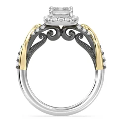 Enchanted Star Lab Grown Diamond 14K Gold Ursula Halo Engagement Ring