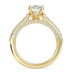 Enchanted Star Lab Grown Diamond 14K Gold Aurora Engagement Ring with Hidden Accent Details