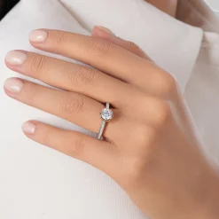 Enchanted Star Lab Grown Diamond 14K Gold Ariel Seashell Basket Engagement Ring