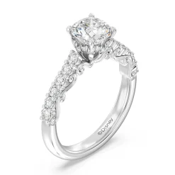 Enchanted Star Lab Grown Diamond 14K Gold Cinderella Filigree Engagement Ring