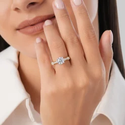Enchanted Star Lab Grown Diamond 14K Gold Belle Rose Engagement Ring