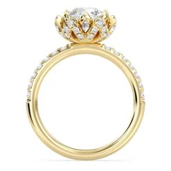 Enchanted Star Lab Grown Diamond 14K Gold Tiana Water Lily Engagement Ring