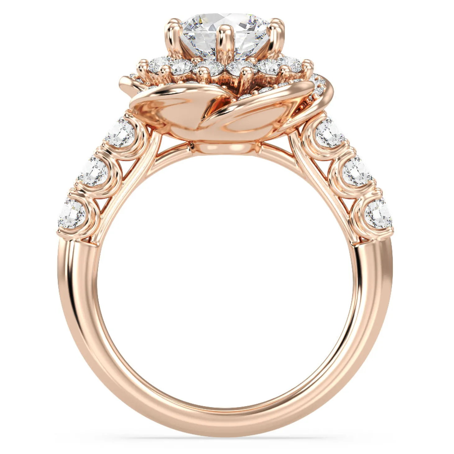Enchanted Star Lab Grown Diamond Belle Rose Engagement Ring
