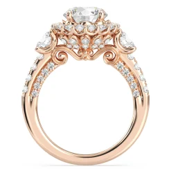 Enchanted Star Lab Grown Diamond 14K Gold Cinderella Side Stone Engagement Ring