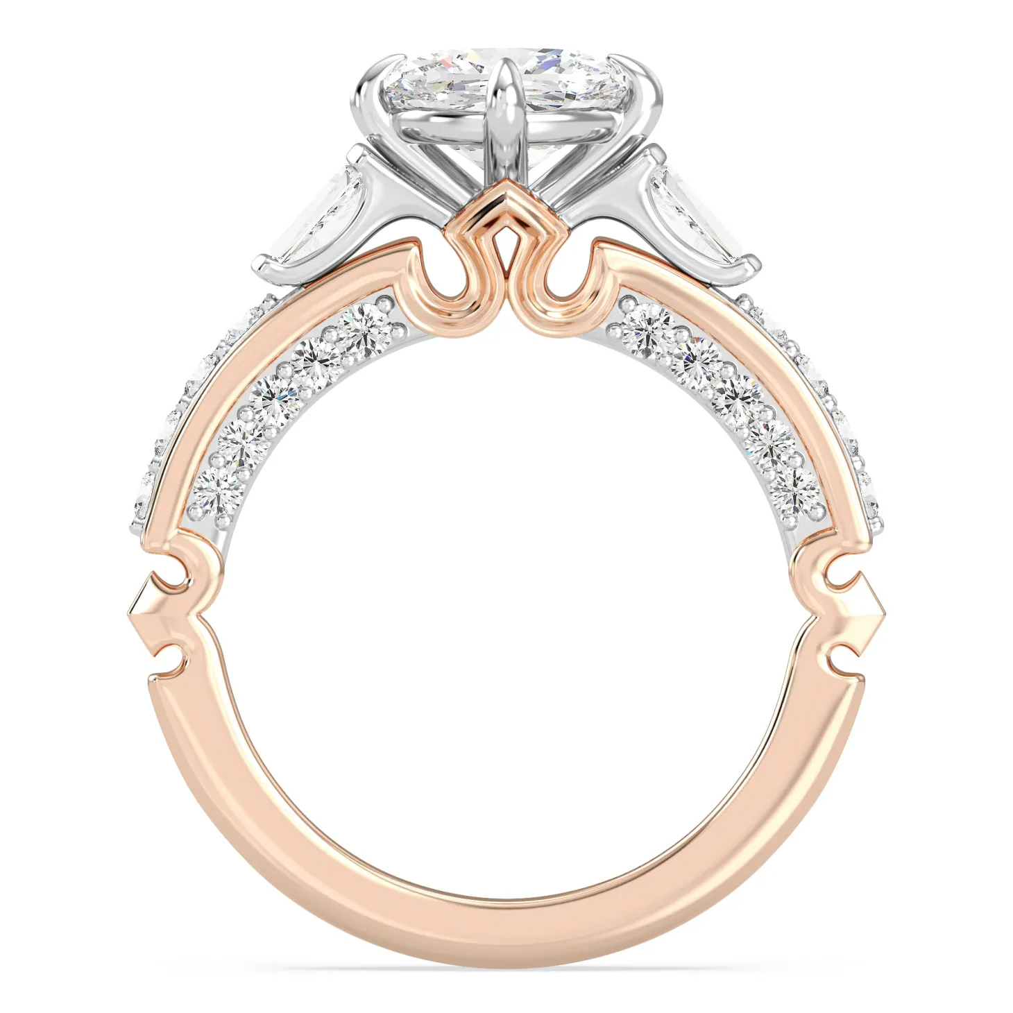 Enchanted Star Lab Grown Diamond 14K Gold Aurora Crown Engagement Ring