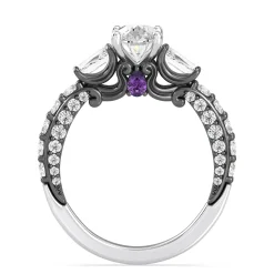 Enchanted Star Lab Grown Diamond 14K Gold Ursula Amethyst Peek-a-Boo Engagement Ring