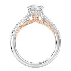 Enchanted Star Lab Grown Diamond 14K Gold Aurora Single Row Pave Engagement Ring