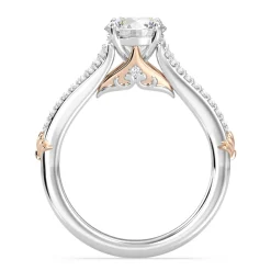 Enchanted Star Lab Grown Diamond 14K Gold Ariel Mermaid Fin Engagement Ring