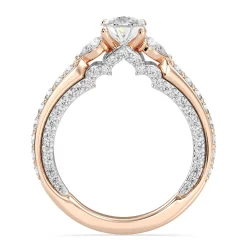 Enchanted Star Lab Grown Diamond 14K Gold Jasmine Three Stone Engagement Ring