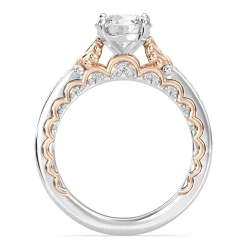 Enchanted Star Lab Grown Diamond 14K Gold Ariel Two-Tone In-Lay Engagement Ring