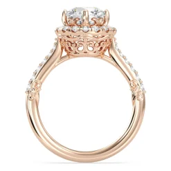 Enchanted Star Lab Grown Diamond 14K Gold Aurora Halo Engagement Ring