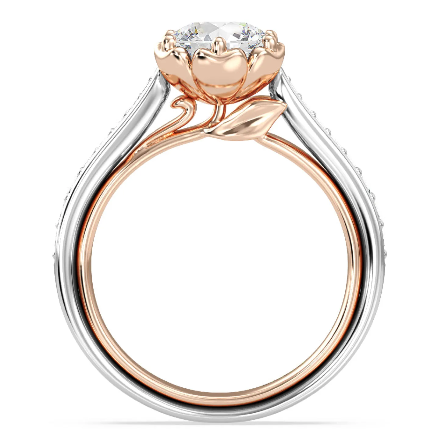 Enchanted Star Lab Grown Diamond Belle Rose Engagement Ring