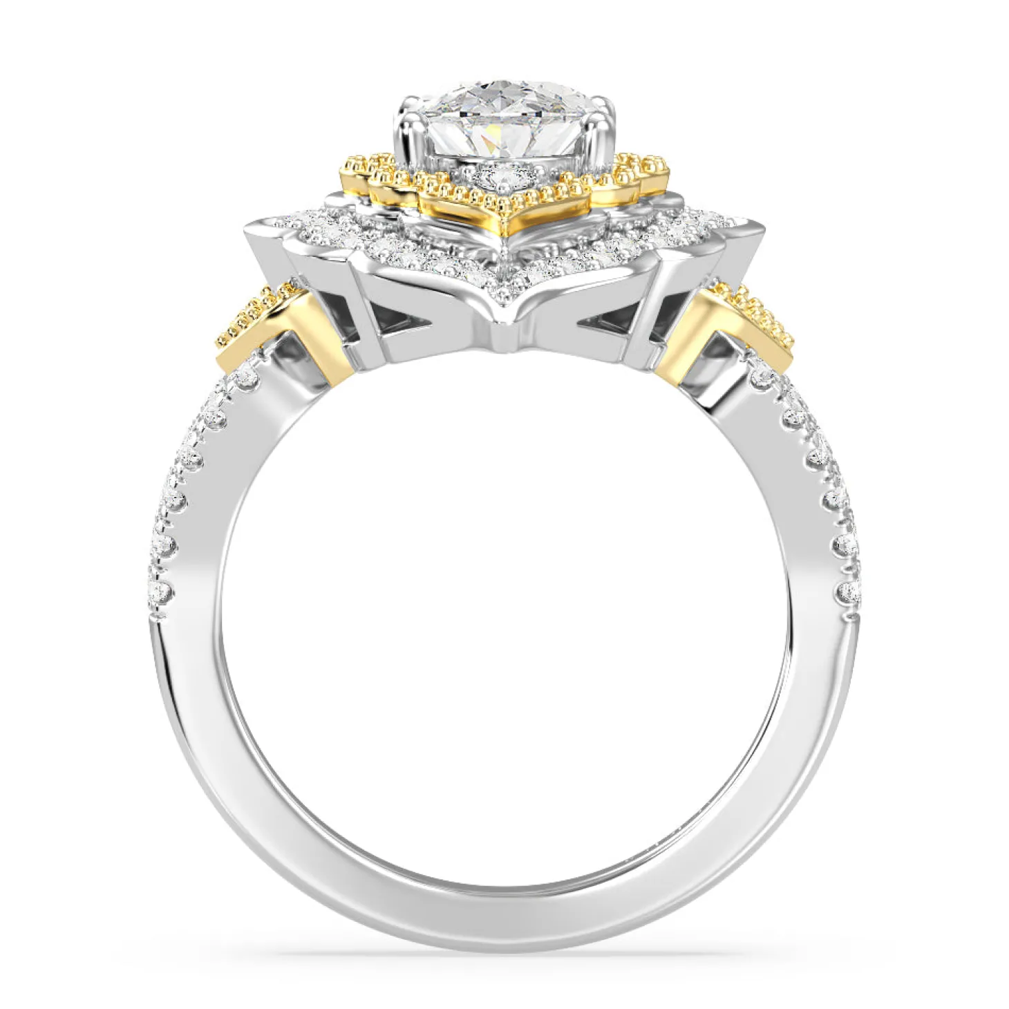 Enchanted Star Lab Grown Diamond Jasmine Arabesque Engagement Ring