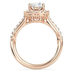 Enchanted Star Lab Grown Diamond 14K Gold Aurora Halo Engagement Ring
