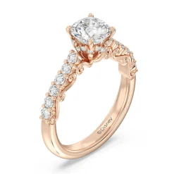 Enchanted Star Lab Grown Diamond 14K Gold Cinderella Filigree Engagement Ring