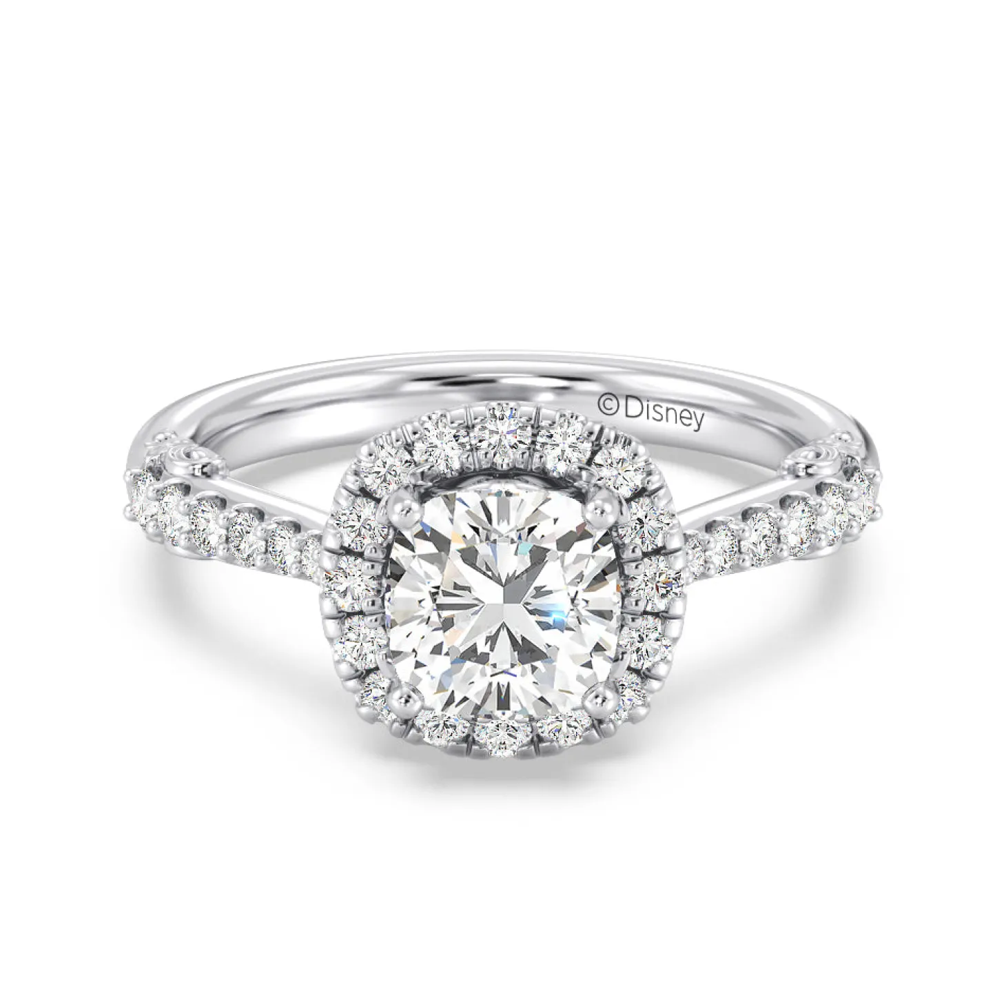 Enchanted Star Lab Grown Diamond 14K Gold Aurora Halo Engagement Ring
