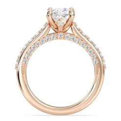 Enchanted Star Lab Grown Diamond 14K Gold Aurora Engagement Ring with Hidden Accent Details