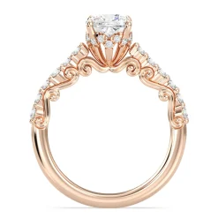 Enchanted Star Lab Grown Diamond 14K Gold Cinderella Filigree Engagement Ring