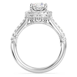 Enchanted Star Lab Grown Diamond 14K Gold Aurora Halo Engagement Ring