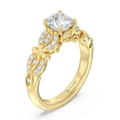 Enchanted Star Lab Grown Diamond Cinderella Carriage Engagement Ring