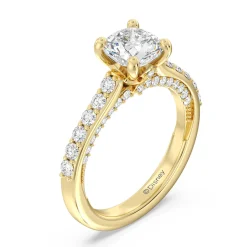 Enchanted Star Lab Grown Diamond 14K Gold Aurora Engagement Ring with Hidden Accent Details