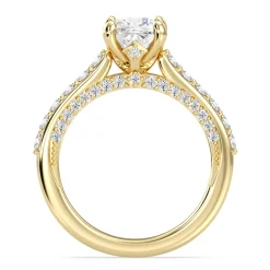 Enchanted Star Lab Grown Diamond 14K Gold Aurora Engagement Ring with Hidden Accent Details