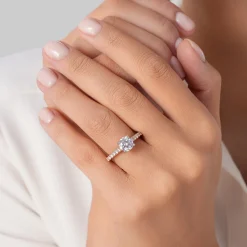 Enchanted Star Lab Grown Diamond 14K Gold Aurora Engagement Ring with Hidden Accent Details