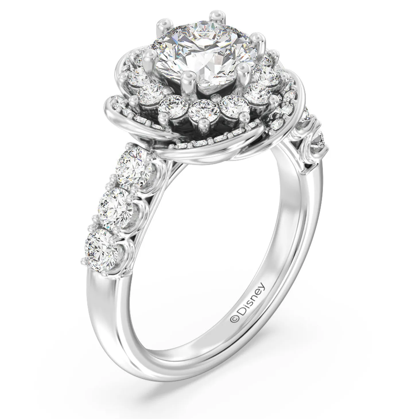 Enchanted Star Lab Grown Diamond Belle Rose Engagement Ring