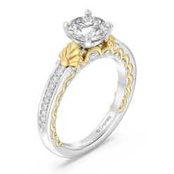 Enchanted Star Lab Grown Diamond 14K Gold Ariel Two-Tone In-Lay Engagement Ring