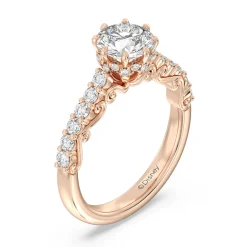 Enchanted Star Lab Grown Diamond 14K Gold Cinderella Filigree Engagement Ring