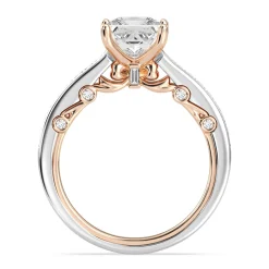 Enchanted Star Lab Grown Diamond 14K Gold Snow White Bow Engagement Ring Set