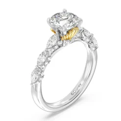 Enchanted Star Lab Grown Diamond 14K Gold Ariel Seashell Engagement Ring