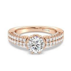 Enchanted Star Lab Grown Diamond 14K Gold Cinderella Double Shank Engagement Ring