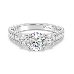 Enchanted Star Lab Grown Diamond 14K Gold Cinderella Three Stone Engagement Ring