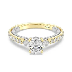 Enchanted Star Lab Grown Diamond 14K Gold Jasmine Three Stone Engagement Ring