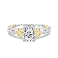 Enchanted Star Lab Grown Diamond 14K Gold Ariel Two-Tone In-Lay Engagement Ring