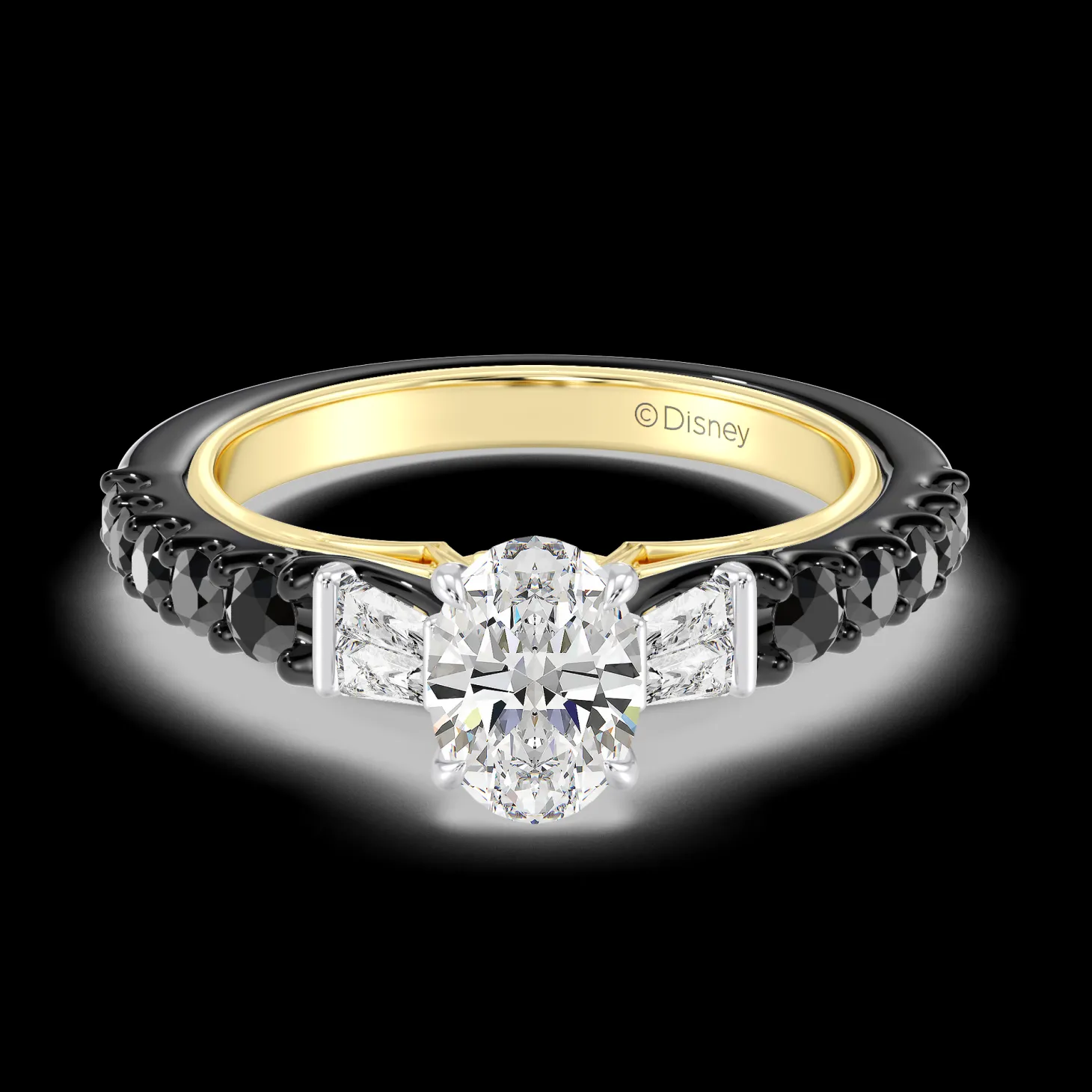 Enchanted Star Lab Grown Diamond 14K Gold Evil Queen Two Tone Engagement Ring