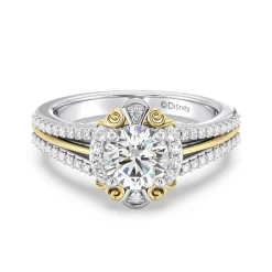 Enchanted Star Lab Grown Diamond 14K Gold Belle Halo Engagement Ring
