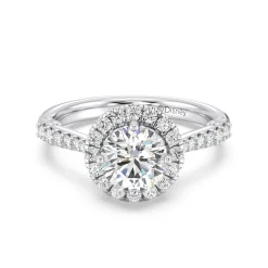 Enchanted Star Lab Grown Diamond 14K Gold Aurora Halo Engagement Ring