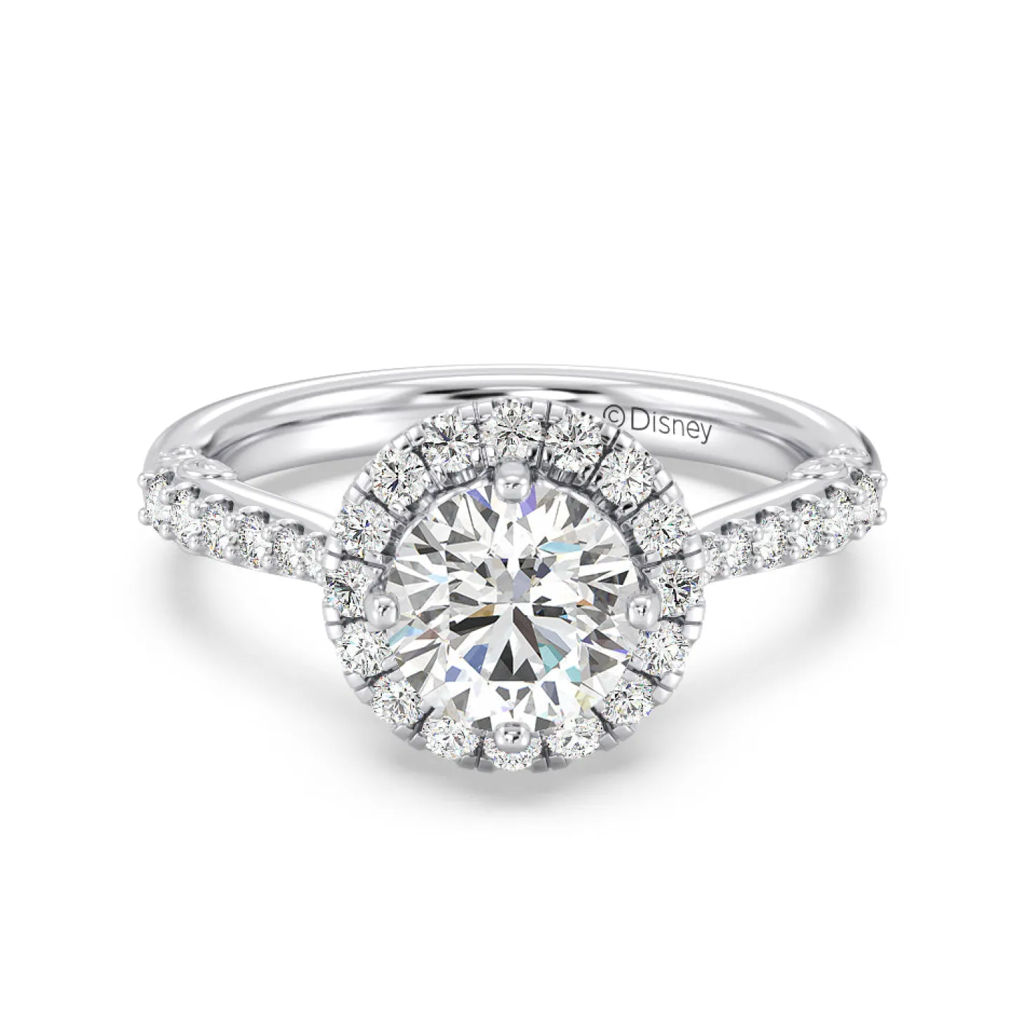 Enchanted Star Lab Grown Diamond 14K Gold Aurora Halo Engagement Ring