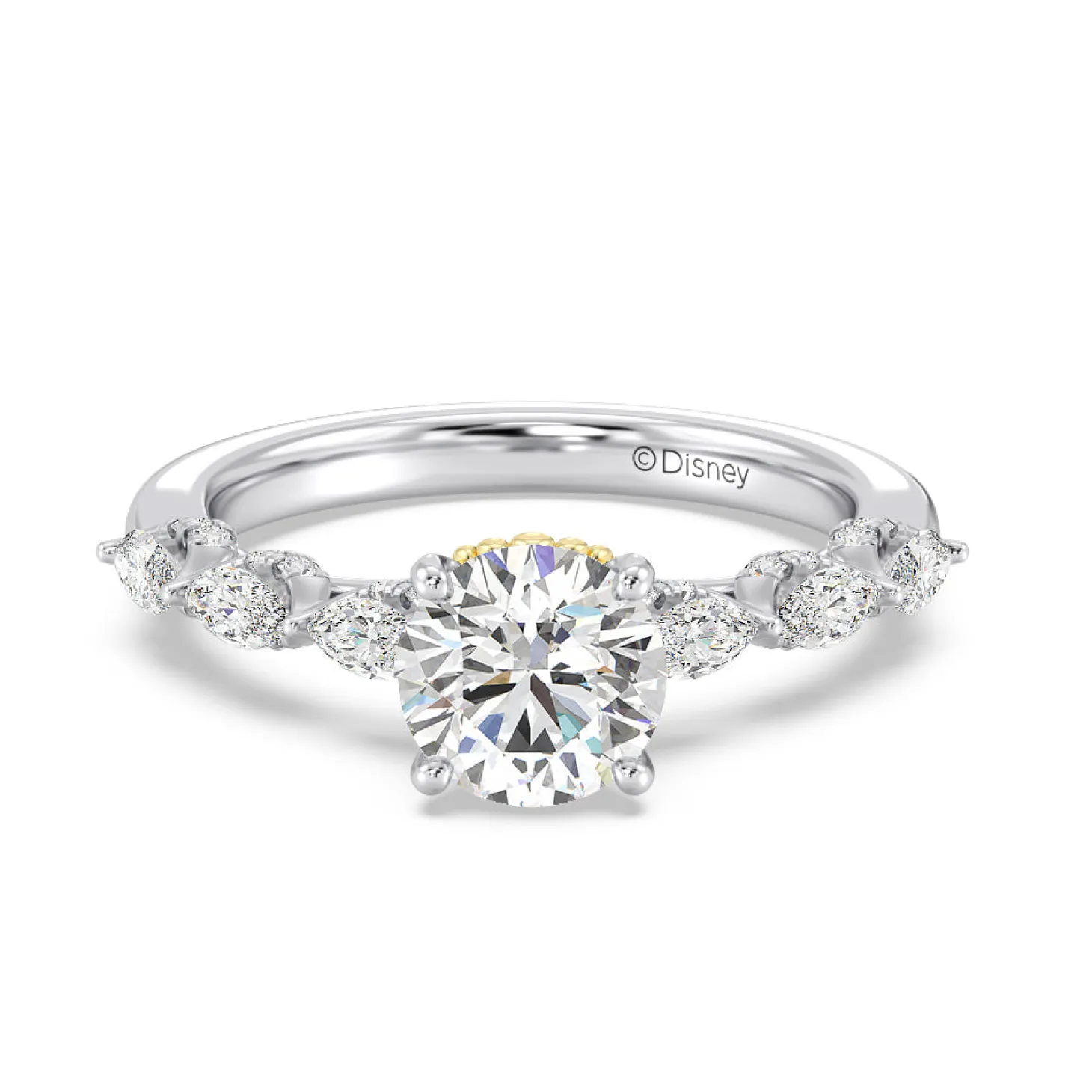 Enchanted Star Lab Grown Diamond 14K Gold Ariel Seashell Engagement Ring