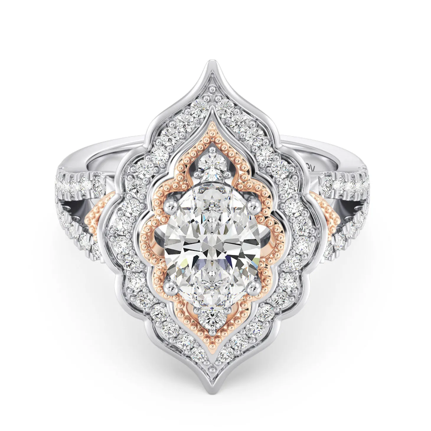 Enchanted Star Lab Grown Diamond Jasmine Arabesque Engagement Ring