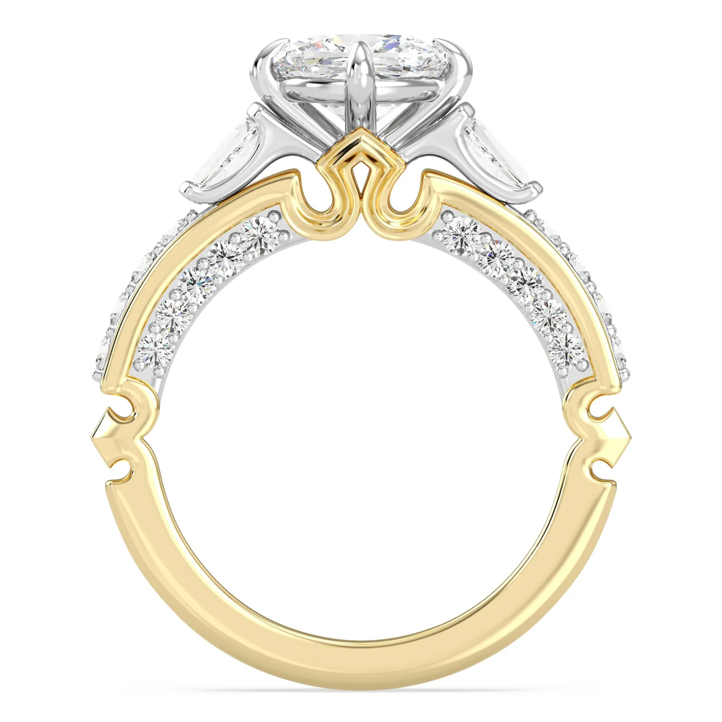 Enchanted Star Lab Grown Diamond 14K Gold Aurora Crown Engagement Ring