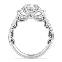 Enchanted Star Lab Grown Diamond 14K Gold Cinderella Three Stone Engagement Ring