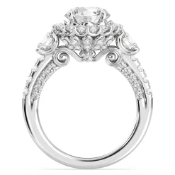 Enchanted Star Lab Grown Diamond 14K Gold Cinderella Side Stone Engagement Ring