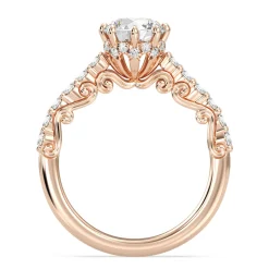 Enchanted Star Lab Grown Diamond 14K Gold Cinderella Filigree Engagement Ring