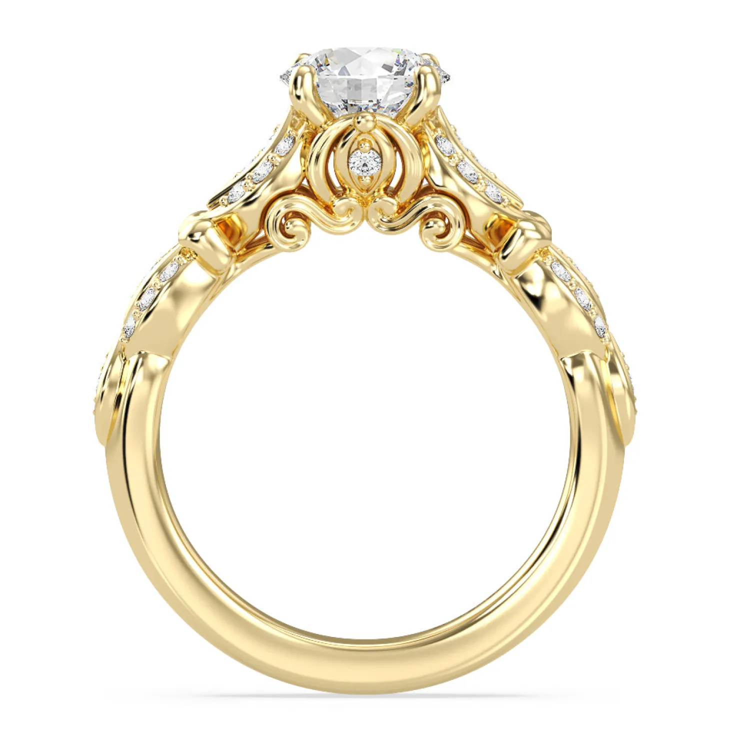Enchanted Star Lab Grown Diamond Cinderella Carriage Engagement Ring